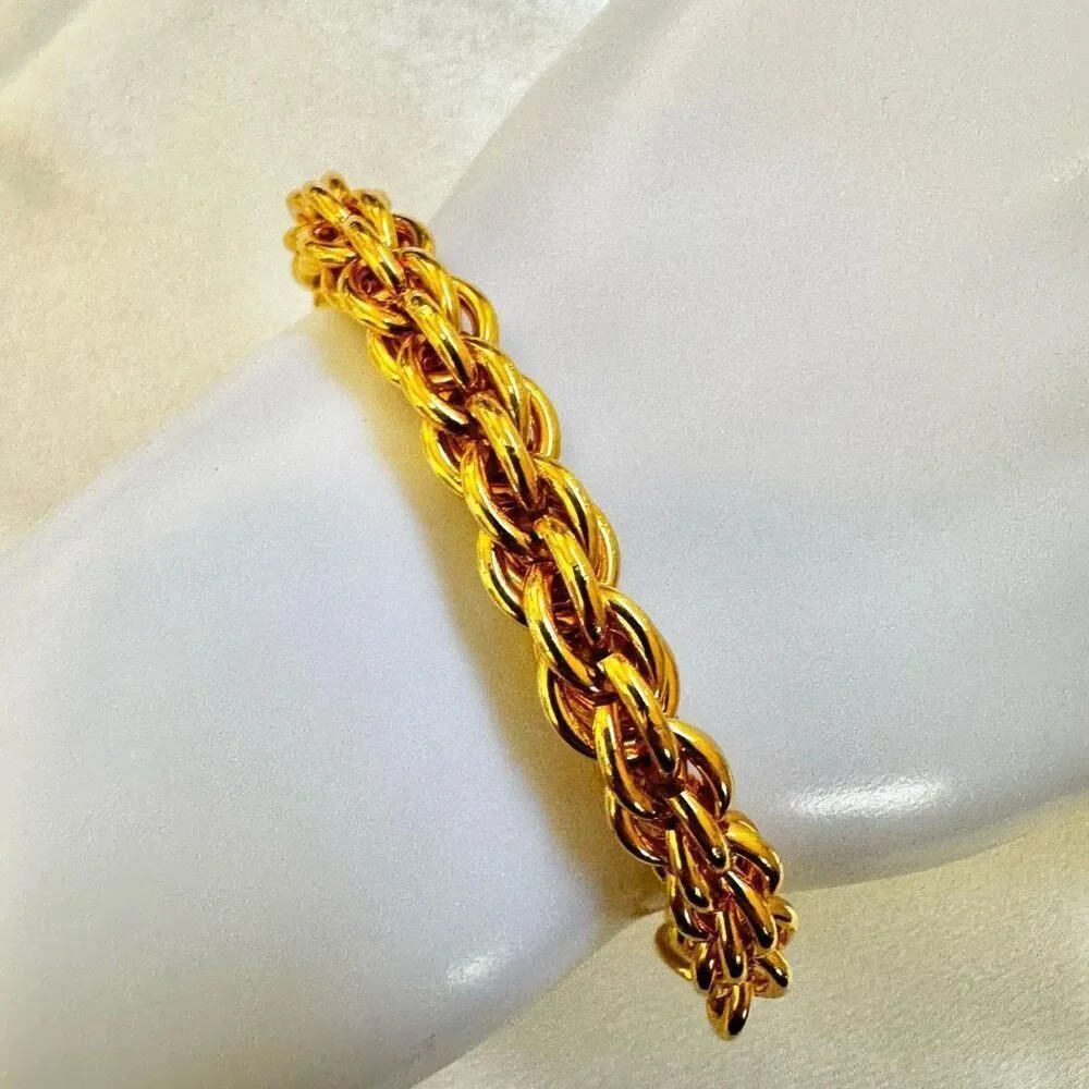 Anne Klein gold tone chain link bracelet - Picture 2 of 9